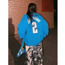 カジュアルVネック長袖スポーツパーカー【秋春向け・男女兼用・色分けデザイン】（セットアップ対応）
