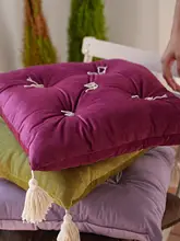 フレンチスタイル フリンジクッション【椅子用・ソファ用・タタミ用】