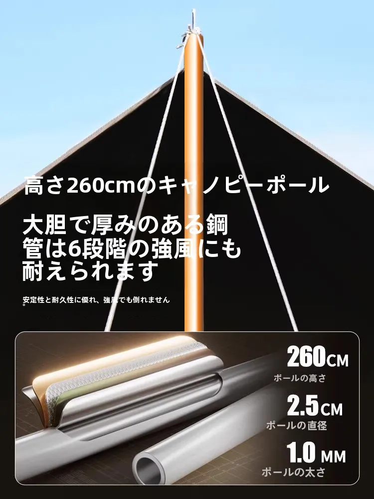 Urbanwave 自動収納式テント：雨天対応のスタイリッシュなアウトドア空間を実現
