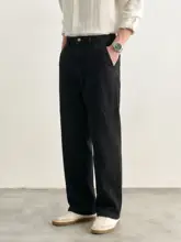 極上の柔らかさ コットン100% 洗い加工パンツ【ウエストゴム・ゆったりストレート】（セットアップ対応）