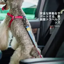 犬用 お出かけ便利な安全帯【車載用・引き紐タイプ・大小犬対応】