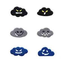 カートゥーン雲刺繍パッチ【DIY装飾用・スマホ＆iPad対応・布製】