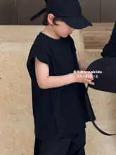 男の子用微袖Tシャツ【夏用・韓国スタイル・カジュアルデザイン】（セットアップ対応）