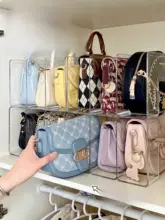バッグ収納用の衣装棚【省スペース・仕切り付き・ディスプレイラック】