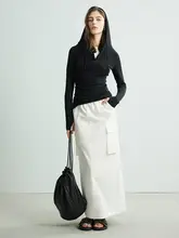 ワークスカート 女 通勤 夏用薄手 ストレート ヴィンテージ シルエットカバー スタイリッシュ