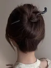 天然黒檀木使用のヘアピン【日常通勤・高級感ある古風デザイン】