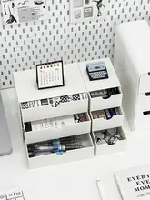 引き出し式収納ボックス【多段整理・デスク用文房具収納】（セットアップ対応）