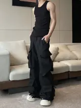 DAY NY 機能性大口ポケット重厚感工装パンツ【アメリカンスタイル・ワイドストレート・カジュアル】