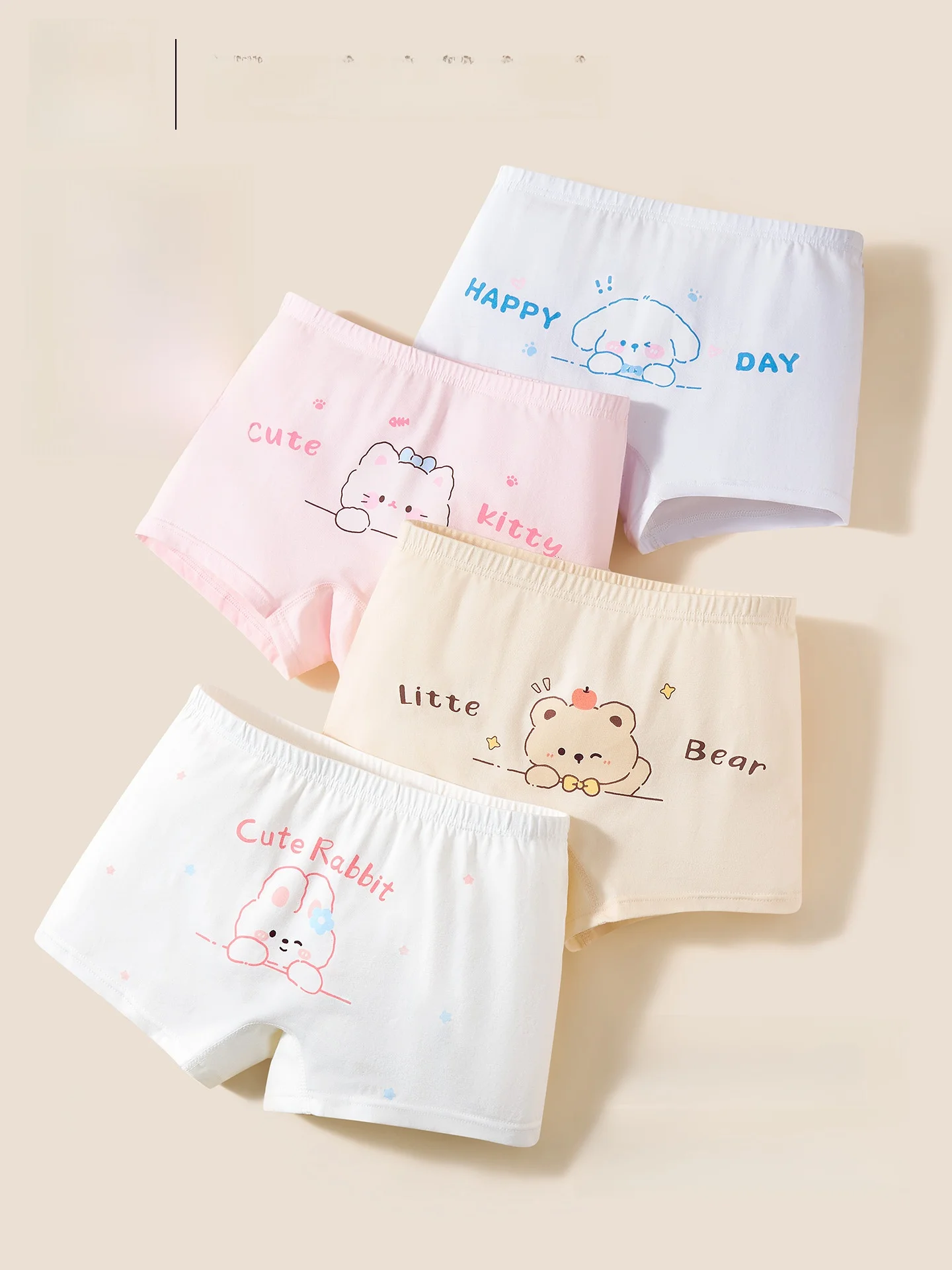 かわいいキャラクターの子供用パンツ：抗菌・コットン製・四角形デザインの実用性と使い方