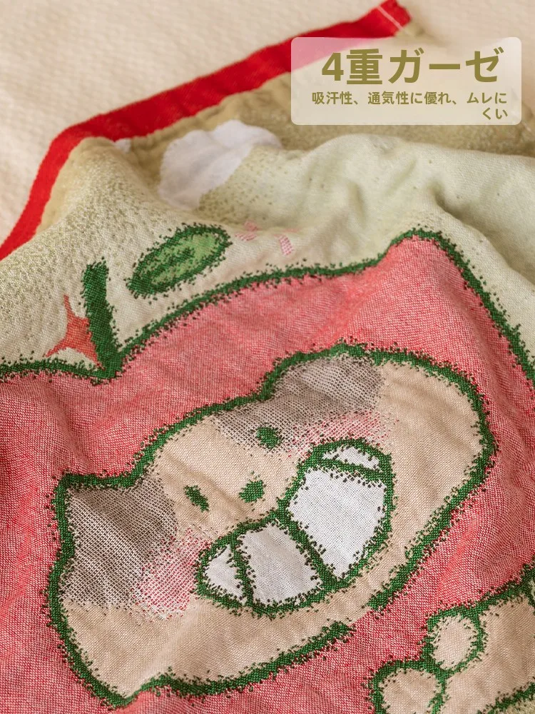リンゴの笑顔プリント枕カバー：夏の寝具としての通気性と快適性を実証