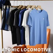 夏季快適！全棉素材 男性用ショートスリーブTシャツ＆ショートパンツ【通気性・カジュアル運動】（セットアップ対応）