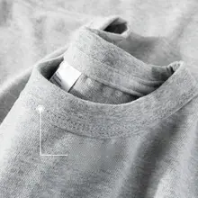 麻色の長袖Tシャツ【コットン製・ルーズフィット・ラウンドネック】