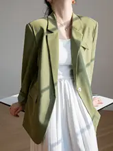 緑色の女性用ジャケット【春秋用・フィット・イギリス風・小柄サイズ】