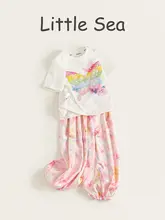 セットアップ 2点セット キッズ ガールズ 半袖Tシャツ 立体リボン 短丈 ジョガーパンツ カジュアル 甘め おしゃれ 夏
