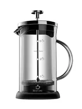 家庭用 フレンチプレス コーヒーメーカー【フィルター付き・泡立て器・テーブルウェアセット】