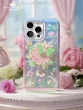 粉彩花蝶 磁吸式中式スマホスタンド【回転式・アートデザイン・伸縮可能】
