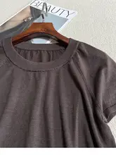 桑蚕丝製 丸首短袖Tシャツ【快適・通気性・ストレッチ】