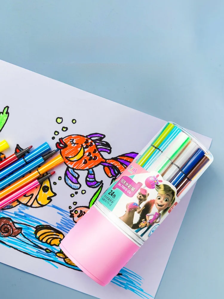 洗える水彩ペン：子供向けのカラフルドローイングセットで安心な塗り絵を実現