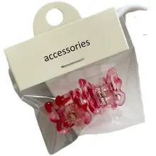 アセテート製 ミニバタフライサイドクリップ【可愛いデザイン・ヘアアクセサリー】