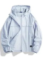 夏用の軽量速乾パープルチェックメンズUVカットウェア