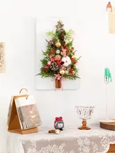 ハーフツリー 壁掛け オーナメント グリーン おしゃれ クリスマス インテリア