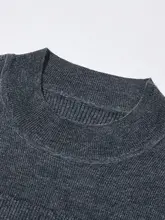 羊毛製 女性用フィットニットトップス【上品なデザイン・スリット入り】