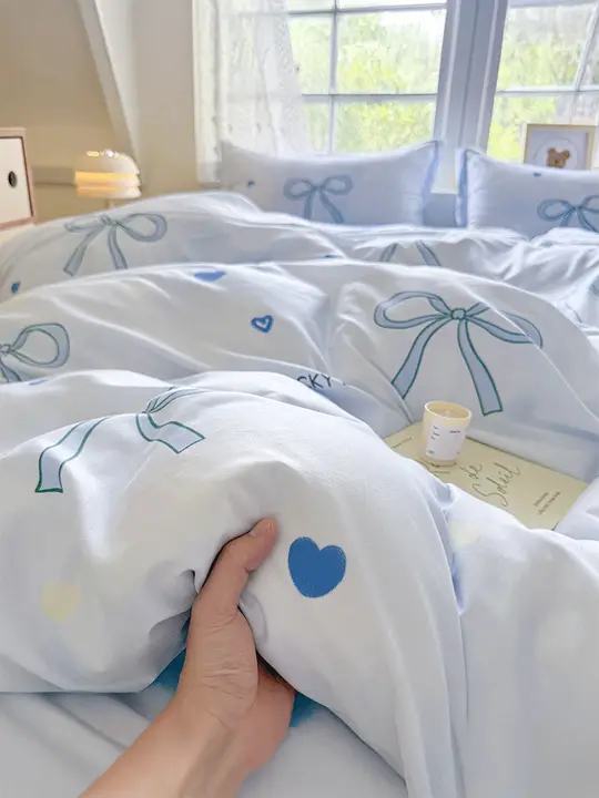 水洗棉磨毛のベッドカバー【シングル用・学生寮向け・極上の柔らかさ】