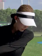 シンプルで使いやすい！レディース ゴルフ用 サンバイザー帽【アウトドア・日焼け対策・空頂デザイン】