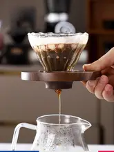 Bincoo 手動コーヒーポット ガラスフィルター付きコーヒー抽出セット【家庭用・シェア用】