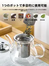 唐丰ガラス茶器セット【透明・フィルター付き・シンプルデザイン・家庭用・オフィス用】