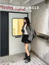 本革製のレトロスタイルショートブーツ【折りたたみデザイン・女性用・イギリス風】