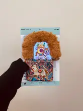フリップフォン用ケース【全包デザイン・赤いカシューナッツ柄・刺繍入り・持ち手付き】