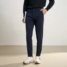 ZINGCHEN メンズ ローマ柄 4方向ストレッジネスカジュアルパンツ【ポンテローマ生地】