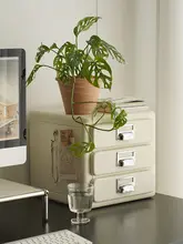 シンプルなレトロデザインの多段抽斗式ファイルキャビネット【金属製・オフィス用収納】