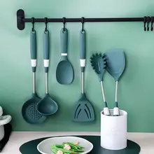 食品安全シリコン調理器具【耐熱・ノンスティック・フライパン用ヘラ・スープスプーン】