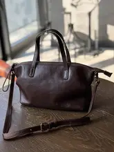 レトロカジュアル本革餃子型バッグ【トップグレード牛革・ショルダーバッグ・ハンドバッグ】