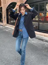 レディース アッシュブルーデニム シャツジャケット【長袖・ユニークデザイン・女性用】