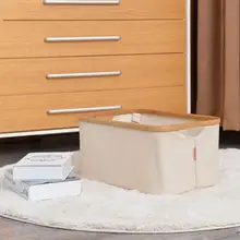 折りたたみ式 布製収納バスケット【衣類・おもちゃ・小物用・家庭用】