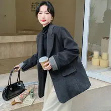 グレーのダウンジャケットインナー付きウールコート【ショート丈・女性用】