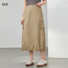 個性的な雰囲気のワークスタイル フレアスカート【大きいサイズ・夏用・タイトフィット】（セットアップ対応）