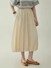 薄荷スタイルのハイウエストチュニックフレアスカート【女性用・夏向け・ウエストゴム】
