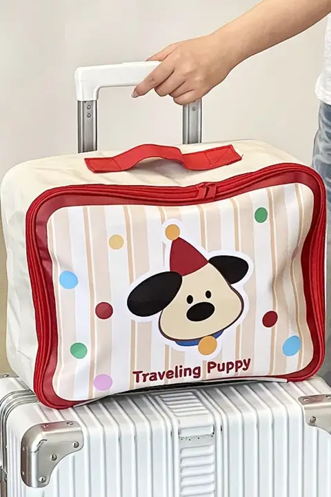 可愛らしいデザインのトラベルオーガナイザー【キャリーケースのハンドルに装着可能】（セットアップ対応）