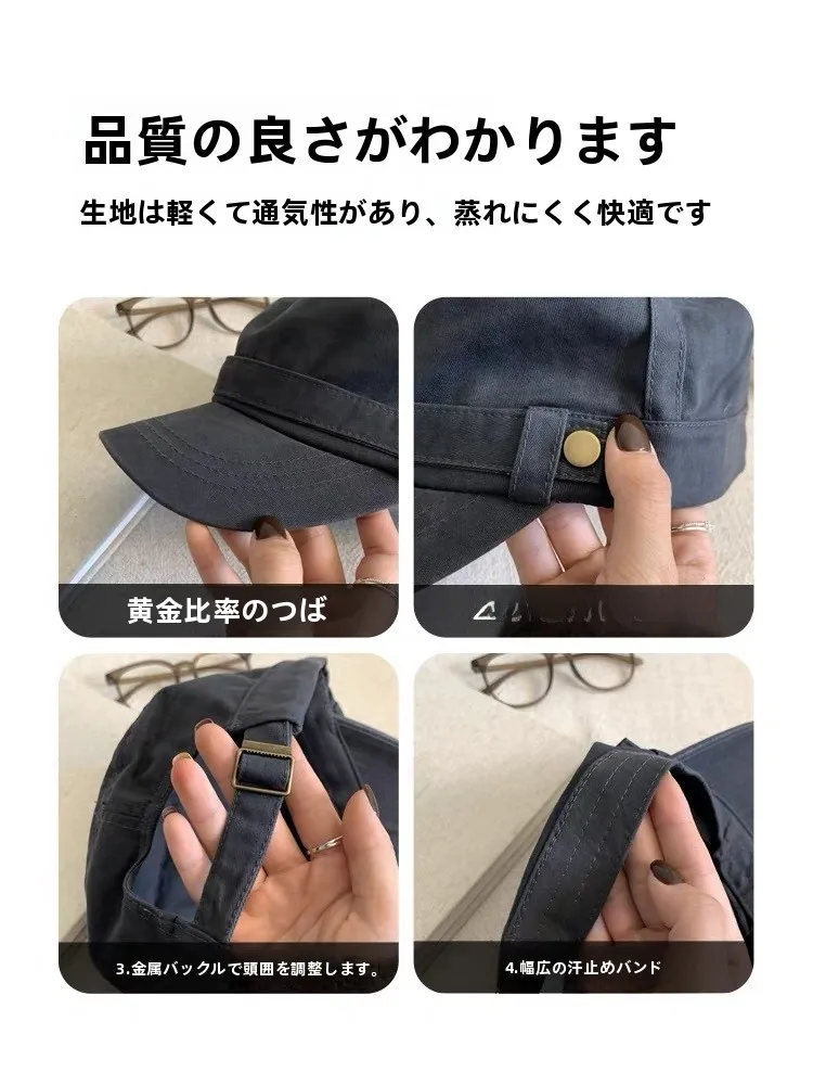 レトロな平頂帽子：春夏のカジュアルスタイルに最適なアートデザインハット