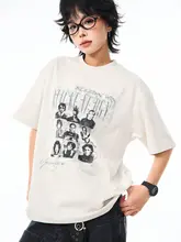 ヴィンテージ風キャラクター水洗いプリント半袖Tシャツ【夏用・ゆったりシルエット】