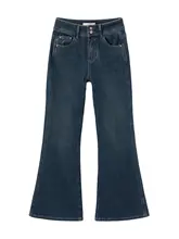 高腰デザインのレディースデニムパンツ【加 fleece 裏地・ハイウエスト・フレアシルエット】