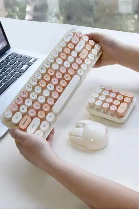 ワイヤレス キーボード マウス セット うさぎ デザイン コンパクト ピンク デスクトップ ノートPC オフィス「mofii」