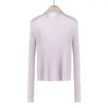 ウール混高領ニットトップス【小さなラメ入り・冬用】