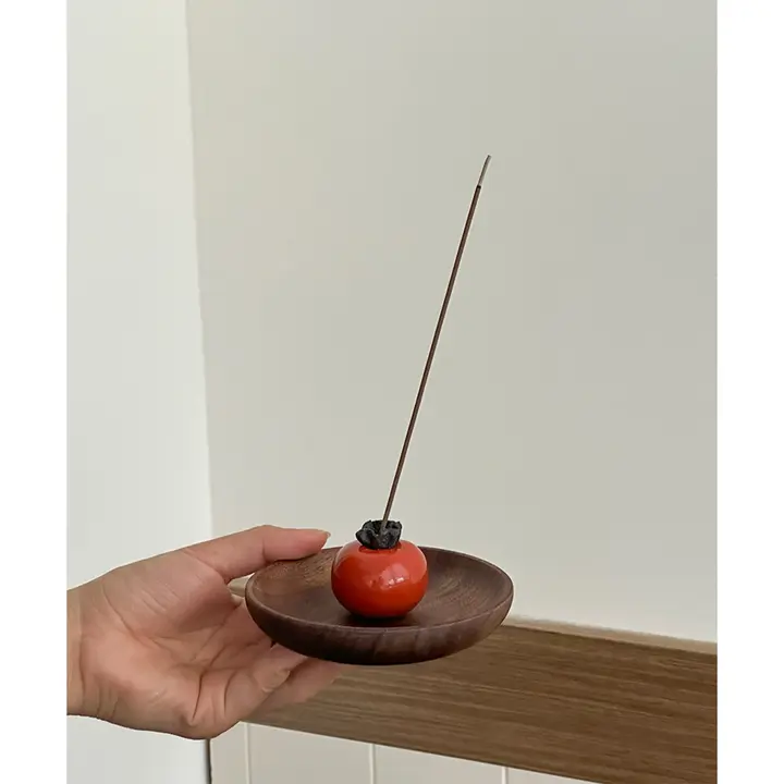 線香立て お香立て 陶器 天然木 チャイナテイスト ヴィンテージ おしゃれ 癒やし 家庭用 インテリア 香道