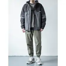 春秋向け復古風カラーブロックコート【ゆったりとしたカジュアルデザイン・メンズ用】