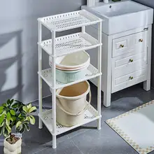多段収納ラック 据え置き プラスチック 長方形 バスルーム トイレ キッチン 洗面器 たらい バケツ 鍋 家庭用